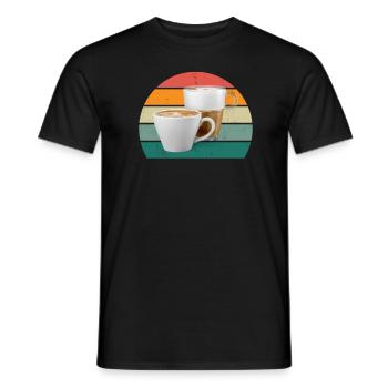 Boisson de machine à café Café café en grains de café - T-shirt homme - noir - Devant - AI Model Male 178 light (178cm)