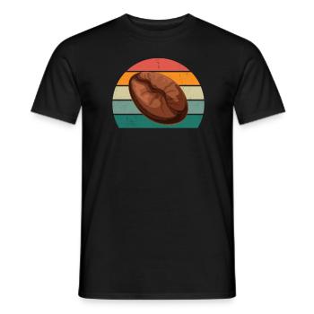 Kaffeemaschine trinken Cafe Kaffeebohne Kaffee - Männer T-Shirt - Schwarz - Vorne - AI Model Male 178 light (178cm)