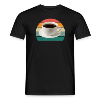 Kaffeemaschine trinken Cafe Kaffeebohne Kaffee - Männer T-Shirt - Schwarz - Vorne - AI Model Male 178 light (178cm)