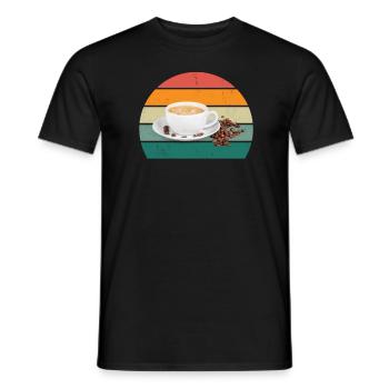 Kaffeemaschine trinken Cafe Kaffeebohne Kaffee - Männer T-Shirt - Schwarz - Vorne - AI Model Male 178 light (178cm)