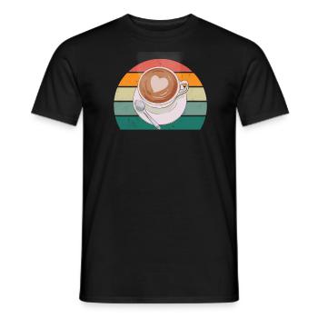 Kaffeemaschine trinken Cafe Kaffeebohne Kaffee - Männer T-Shirt - Schwarz - Vorne - AI Model Male 178 light (178cm)