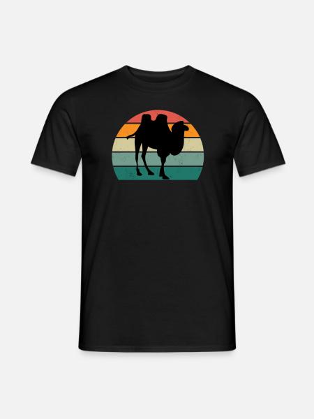 Kamele Trampeltier Wüste Arabien Dromedar Kamel - Mænd T-shirt - sort