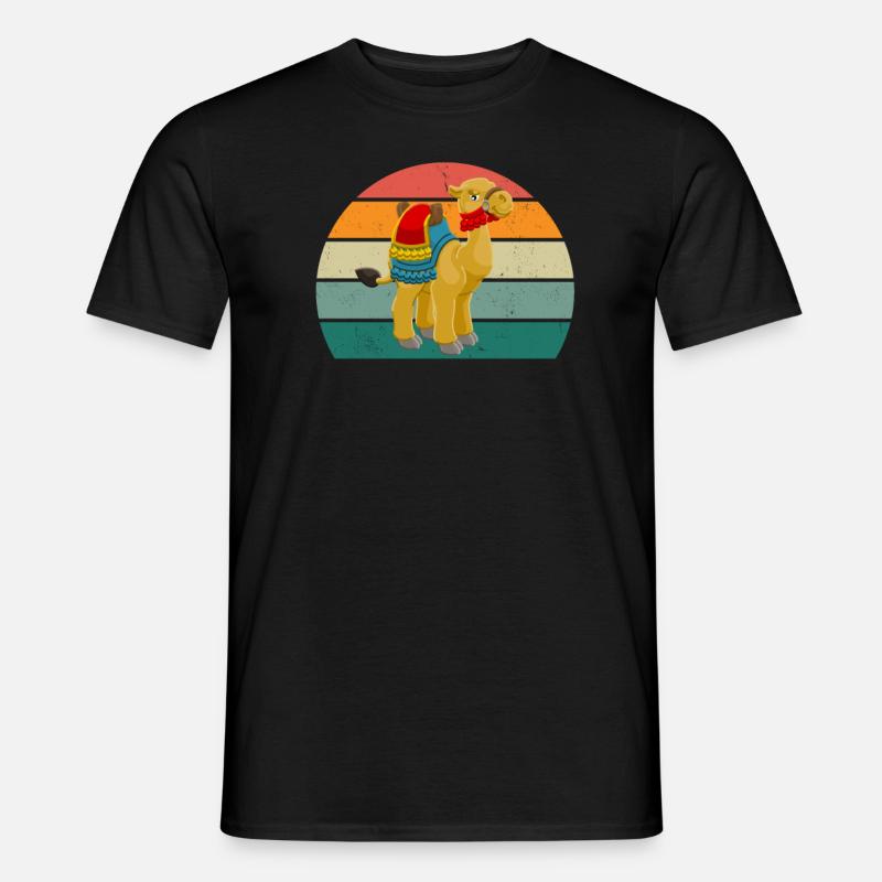 Kamele Trampeltier Wüste Arabien Dromedar Kamel - Männer T-Shirt - Schwarz