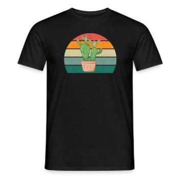 Cacti Spine Desert Desert Plant Aloe Cactus - Men's T-Shirt - black - Front - AI Model Male 178 light (178cm)