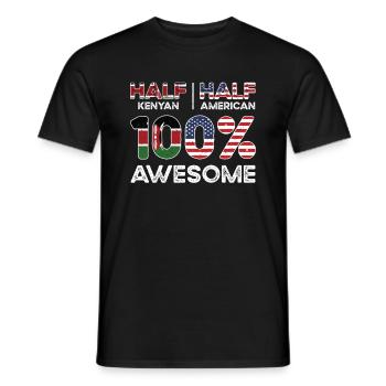 Né Kenyan Kenyan Amérique USA - T-shirt homme - noir - Devant - AI Model Male 178 light (178cm)