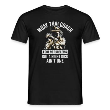 Muay Thai Coach Kickboxing Instructor Martial Arts - Men's T-Shirt - black - Front - AI Model Male 178 light (178cm)