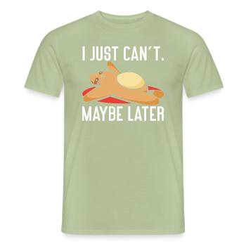 Prokrastinieren Leben Zitate Prokrastinator - Männer T-Shirt - Sage - Vorne - AI Model Male 178 light (178cm)