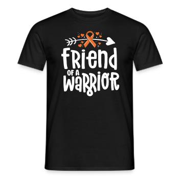 Friend Of A Warrior Lymphoma Leukemia Cancer - Men's T-Shirt - black - Front - AI Model Male 178 light (178cm)
