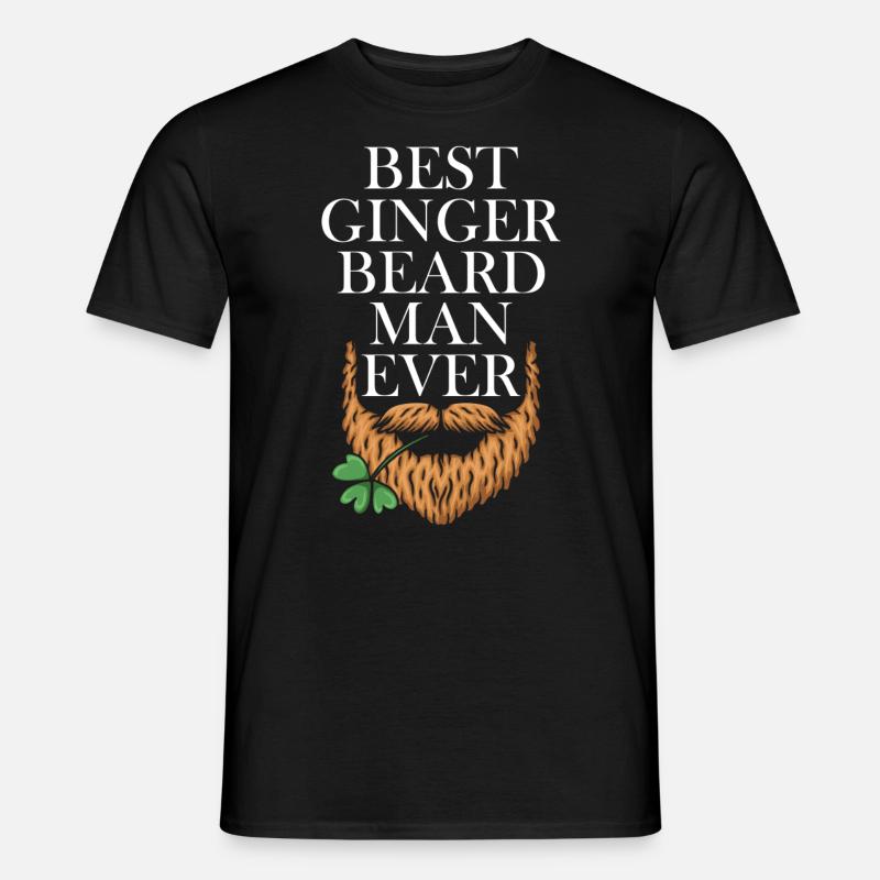 Bester Ingwer-bart-mann Aller Zeiten Kleeblatt - Männer T-Shirt - Schwarz