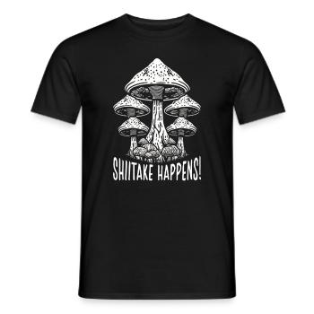 Shiitake Pilz Wald Pilz Shiitake Moral Vegan Umami - Männer T-Shirt - Schwarz - Vorne - AI Model Male 178 light (178cm)
