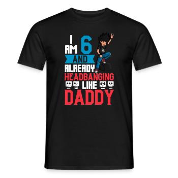 I'm 6 - Young Rocker - Men's T-Shirt - black - Front - AI Model Male 178 light (178cm)