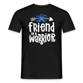 Friend Of A Warrior Support Team Blue Ribbon - Männer T-Shirt - Schwarz - Vorne - AI Model Male 178 light (178cm)