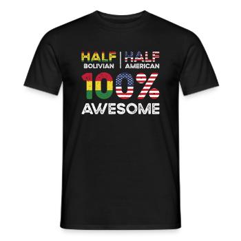 Half Bolivian Bolivia American USA Citizenship - Men's T-Shirt - black - Front - AI Model Male 178 light (178cm)