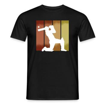 Cricket Spieler sport - Männer T-Shirt - Schwarz - Vorne - AI Model Male 178 light (178cm)