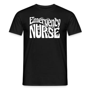 Emergency Nurse - Men's T-Shirt - black - Front - AI Model Male 178 light (178cm)