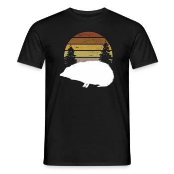 Forêt de hérissons - T-shirt homme - noir - Devant - AI Model Male 178 light (178cm)