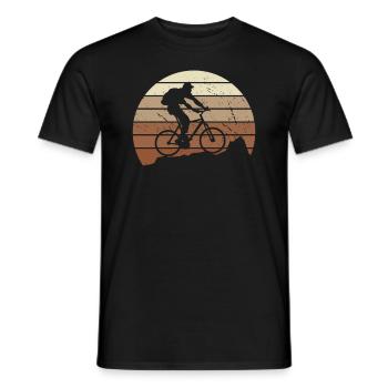 Mountain Bike Cycling Biker Cycling - Men's T-Shirt - black - Front - AI Model Male 178 light (178cm)