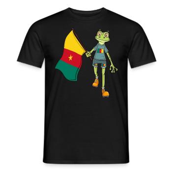 Cameroonian Fan Frog - Men's T-Shirt - black - Front - AI Model Male 178 light (178cm)