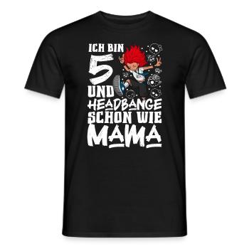 I'm 5 - Girl Rocker - Men's T-Shirt - black - Front - AI Model Male 178 light (178cm)