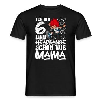 I'm 6 - Girl Rocker - Men's T-Shirt - black - Front - AI Model Male 178 light (178cm)
