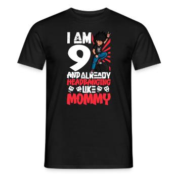 I'm 9 - Young Rocker - Men's T-Shirt - black - Front - AI Model Male 178 light (178cm)