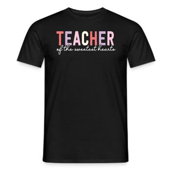 Professeur de la Saint-Valentin des cœurs les plus doux - T-shirt homme - noir - Devant - AI Model Male 178 light (178cm)