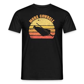 Mehr Kuhglocke lustiger Retro mehr Kuhbell - Männer T-Shirt - Schwarz - Vorne - AI Model Male 178 light (178cm)