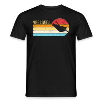 Mehr Kuhglocke lustiger Retro mehr Kuhbell - Männer T-Shirt - Schwarz - Vorne - AI Model Male 178 light (178cm)