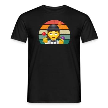 Jongleur Jongleurin Kugeln Kegel Teller Jonglieren - Männer T-Shirt - Schwarz - Vorne - AI Model Male 178 light (178cm)