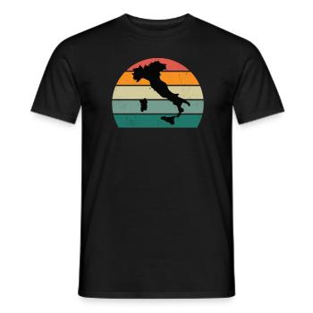 Italiener Italien Rom Turin Neapel Venedig Pasta - Männer T-Shirt - Schwarz - Vorne - AI Model Male 178 light (178cm)