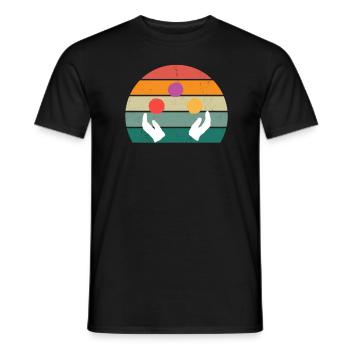 Jongleur Jongleur Boules Cône Plaque Jonglerie - T-shirt homme - noir - Devant - AI Model Male 178 light (178cm)