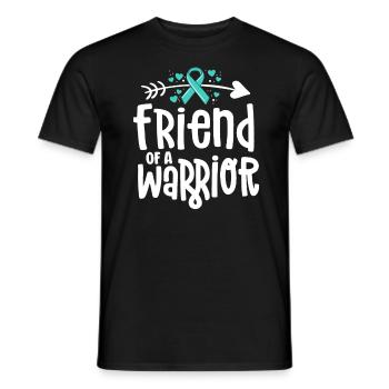 Friend Of A Warrior Support Team Ovarian Cancer - Men's T-Shirt - black - Front - AI Model Male 178 light (178cm)