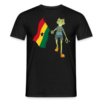 Grenouille fan du Ghana - T-shirt homme - noir - Devant - AI Model Male 178 light (178cm)