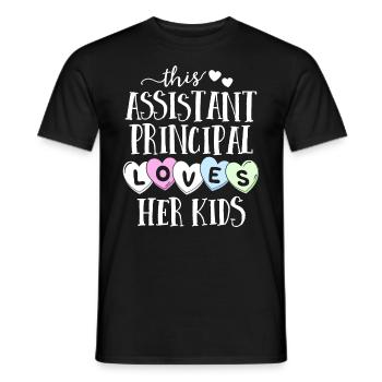 Assistant Principal Loves Her Kids School - Men's T-Shirt - black - Front - AI Model Male 178 light (178cm)
