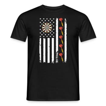 American Sports Darts Flag Athletic Throwing Game - Männer T-Shirt - Schwarz - Vorne - AI Model Male 178 light (178cm)