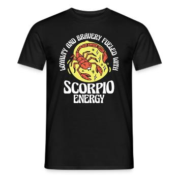 Skorpion Energie Astrologisches Horoskop - Männer T-Shirt - Schwarz - Vorne - AI Model Male 178 light (178cm)