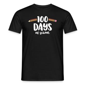 100 jours d’école Professeur d’école de crayon 100e - T-shirt homme - noir - Devant - AI Model Male 178 light (178cm)