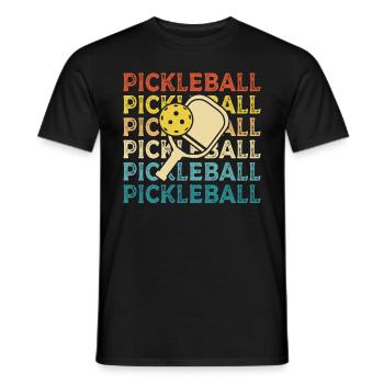 Pickleball Paddle Sports Ballspiel Spieler - Männer T-Shirt - Schwarz - Vorne - AI Model Male 178 light (178cm)
