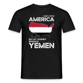 Geborener Jemenit Jemen Amerikaner USA - Männer T-Shirt - Schwarz - Vorne - AI Model Male 178 light (178cm)