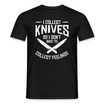 Messersammler Messer Sammeln - Männer T-Shirt - Schwarz - Vorne - AI Model Male 178 light (178cm)