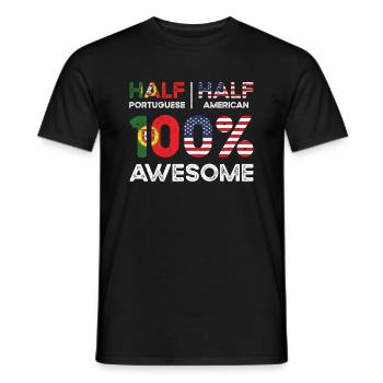 Born Portuguese Portugal American USA Citizenship - Men's T-Shirt - black - Front - AI Model Male 178 light (178cm)