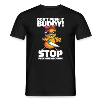 Mean Pet Cute Chicken Plucking Bird Chicken Lover - Men's T-Shirt - black - Front - AI Model Male 178 light (178cm)