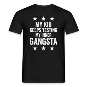 Parenting Kinder Testen Familie Inner Gangster - Männer T-Shirt - Schwarz - Vorne - AI Model Male 178 light (178cm)