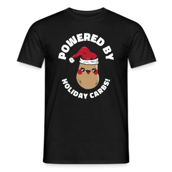 Christmas Vegetable Santa Claus Holiday Potato - Men's T-Shirt - black - Front - AI Model Male 178 light (178cm)