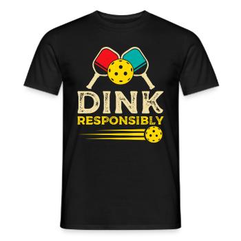Dink Responsibly Paddle Sports Pickleball - Men's T-Shirt - black - Front - AI Model Male 178 light (178cm)