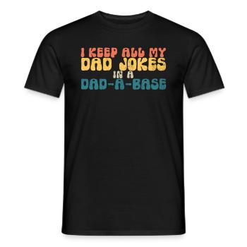 Ich behalte alle meine Vater-Witze in einem Papa-a - Männer T-Shirt - Schwarz - Vorne - AI Model Male 178 light (178cm)