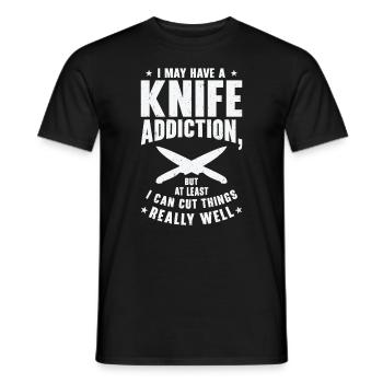 Messersammler Messer Sammeln - Männer T-Shirt - Schwarz - Vorne - AI Model Male 178 light (178cm)