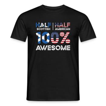 Born Scottish Scotland American USA Citizenship - Men's T-Shirt - black - Front - AI Model Male 178 light (178cm)