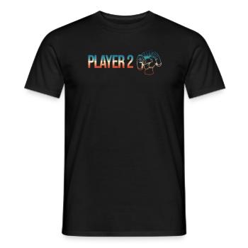 Zocker Paar player 2 in Kombination mit - Männer T-Shirt - Schwarz - Vorne - AI Model Male 178 light (178cm)