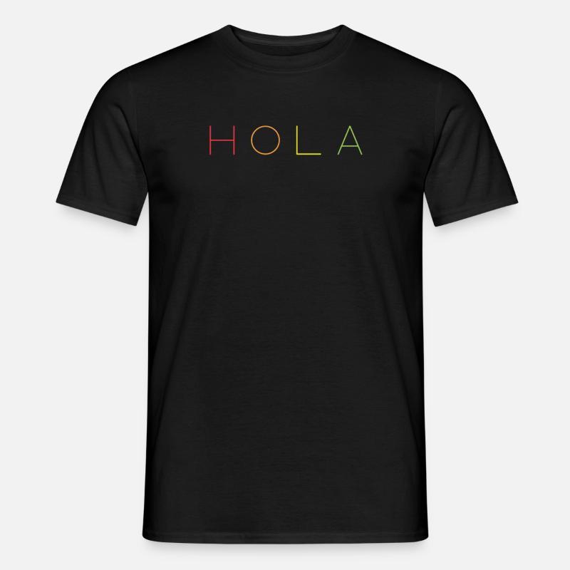 Hallo auf Spanisch HOLA - Männer T-Shirt - Schwarz